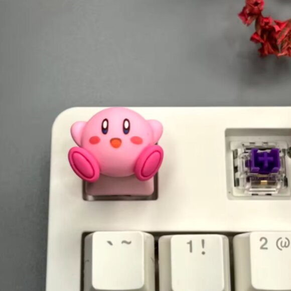 Pink Cute Kirby Anime Character Keycap, for OEM switches, Nintendo - Picture 2 of 2